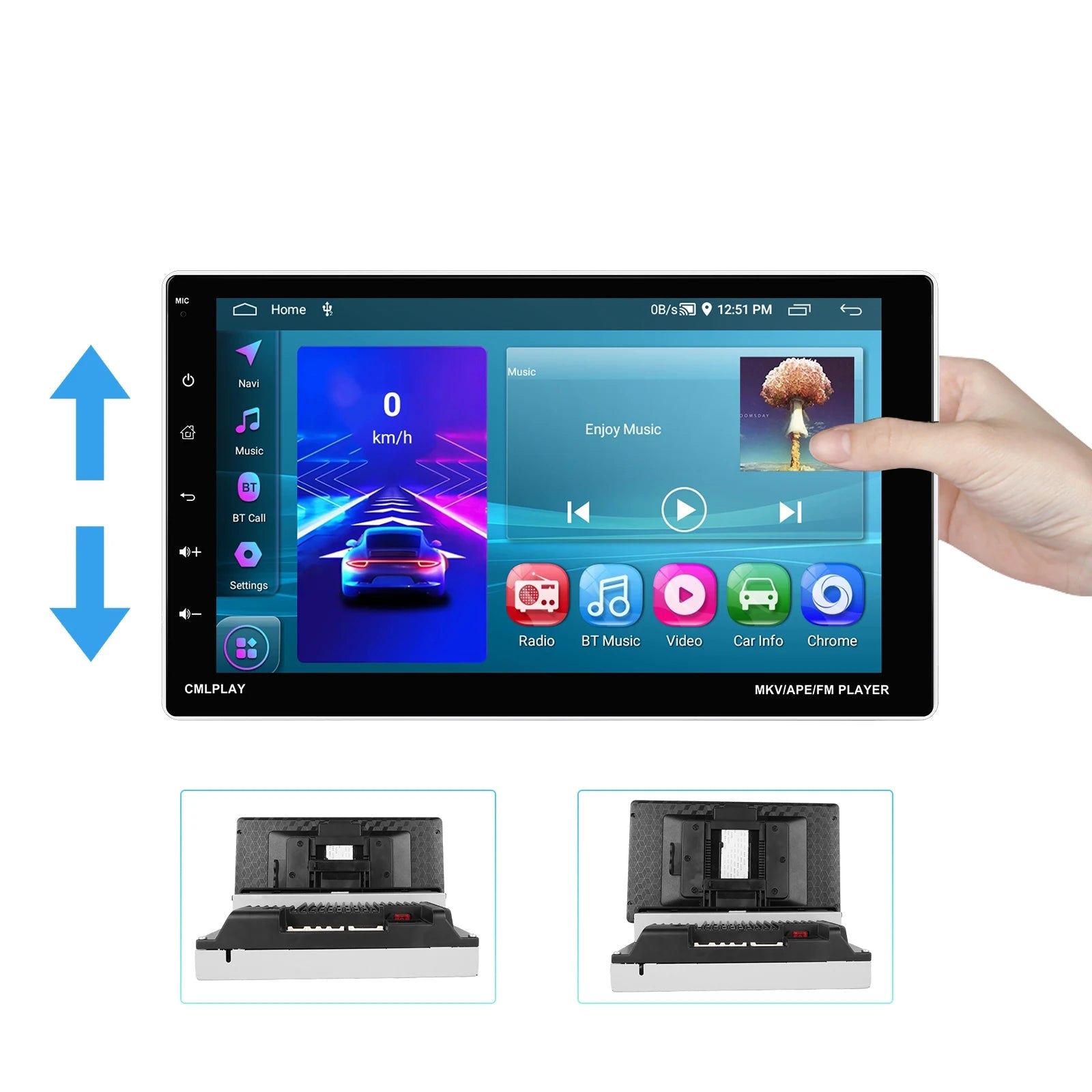 Pantalla universal 9" valido para cualquier coche